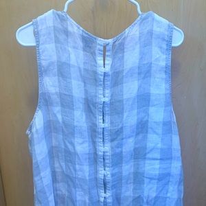 J. Jill Love Linen Gingham Sleeveless top